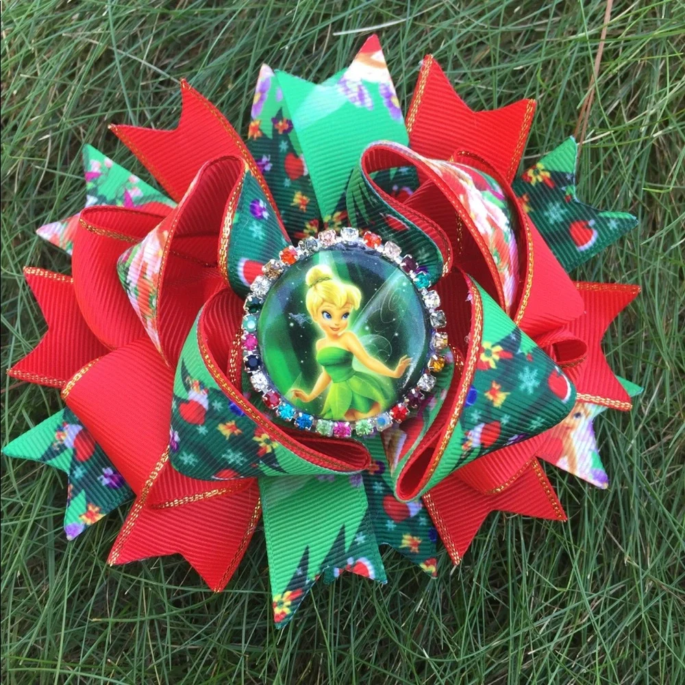 Christmas Tinkerbell‎ Hair Bow